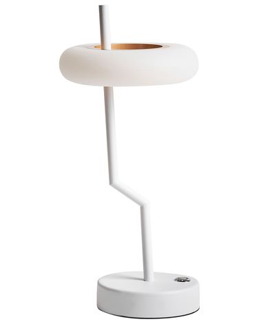 Lampe de table LED sans fil ALVIELA Avec variateur Métal Blanc