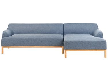 Hoekbank 3-zits SOSJO Stof Blauw linkszijdig