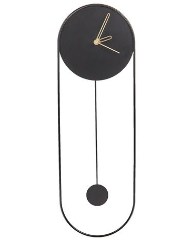 Horloge murale SALVAN 20 cm Métal Noir