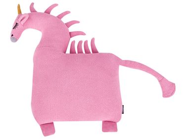 Lot de 2 coussins décoratifs LAMMI Coton 45 x 45 cm Rose Licorne