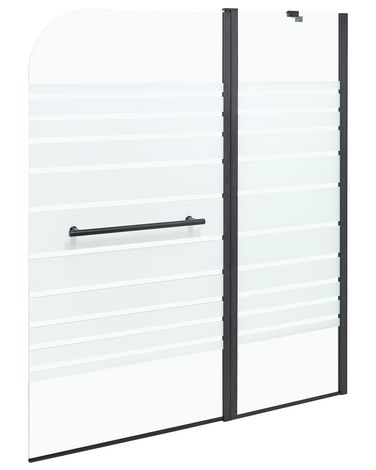 Paroi de bain douche TUAPI 140 x 120 cm Noir
