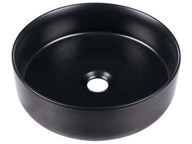 Vasque à poser TEBAR ⌀ 40 cm Céramique Noir