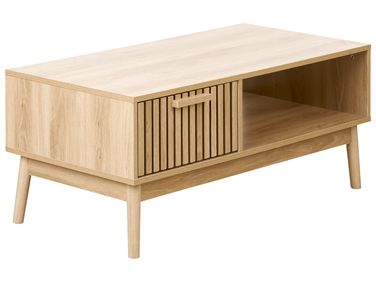 Salontafel LYNWOOD Lichtbruin met opbergruimte