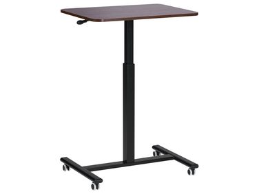 Handmatig verstelbare laptopstandaard ACADEMIA Donkerbruin 65 cm 48 cm met wielen