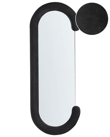 Miroir LOCHES 54 cm 158 cm Velours Noir