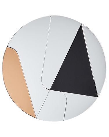 Miroir TROUVILLE 80 cm 80 cm Noir/doré