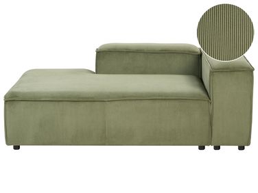 Right-Hand Chaise Longue ARDAL Corduroy Green
