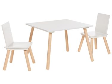 Kindertafel met stoelen WRINGLEY Wit