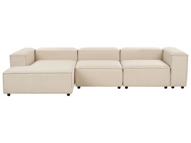 Modulaire hoekbank 4-zits ARDAL Stof Beige rechtszijdig