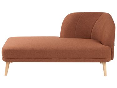 Right-Hand Chaise Longue TANLAY Fabric Golden Brown
