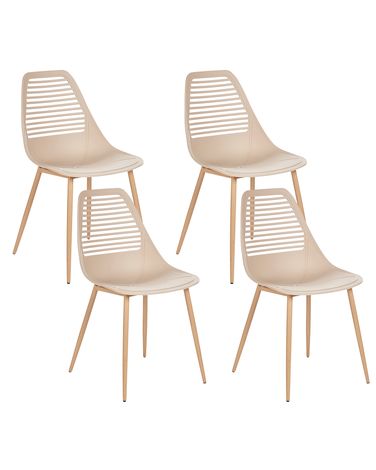 Lot de 4 chaises de salle à manger MONTELLO Beige
