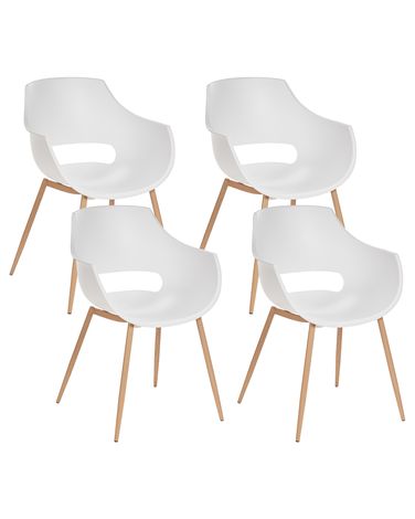 Lot de 4 chaises de salle à manger MILLERS Blanc