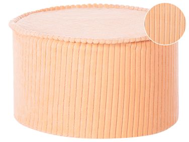 Pouf ZIKRIA Velours Rose pêche