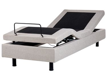 Lit réglable sans tête de lit Tissu DUKE 80 x 200 cm Beige