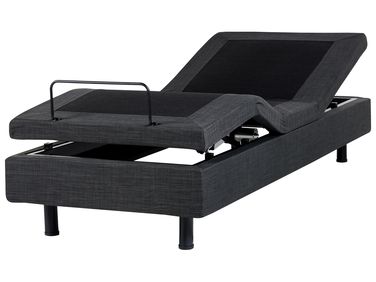 Lit réglable sans tête de lit Tissu DUKE 80 x 200 cm Gris foncé