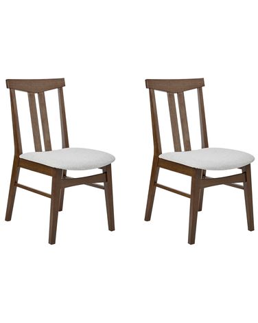 Lot de 2 chaises de salle à manger AVALON Bois Gris clair