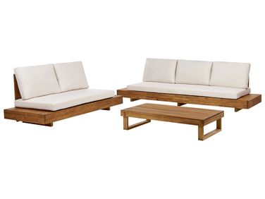 Loungeset met tafel 5-zits MARETTIMO Gecertificeerd acaciahout Bruin