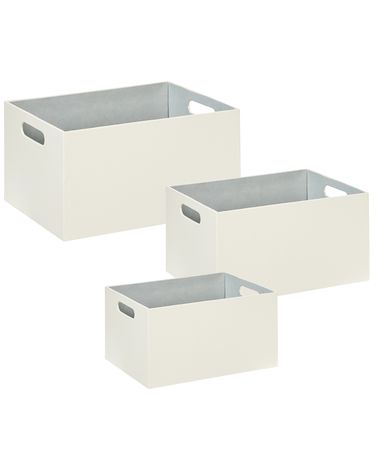 Set van 3 dozen LARSA Kunstleer Beige