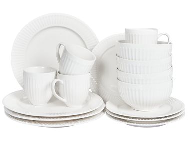 Set of 16 Dinnerware COWSLIP Porcelain White