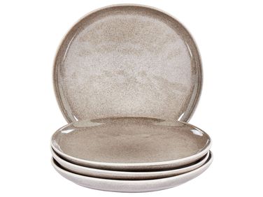 Set de 4 assiettes à dessert COSTMARY Grès Gris