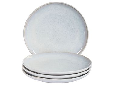 Set de 4 assiettes à dessert SESAME Grès Gris clair