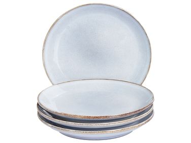 Set de 4 assiettes à dessert JUNIPER Grès Bleu clair