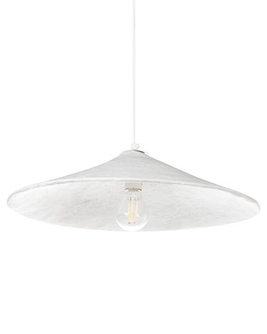 Lampe suspension PORONGOS Papier-mâché Blanc