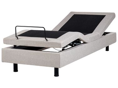 Lit réglable sans tête de lit Tissu DUKE 90 x 200 cm Beige