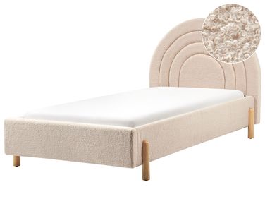 Lit d'enfant Bouclé ANET 90 x 200 cm Beige