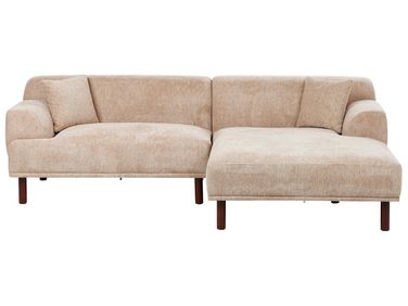 Hoekbank 3-zits HOLT Stof Beige linkszijdig