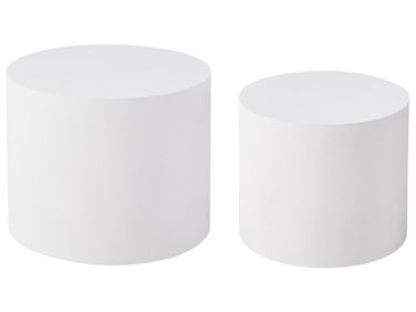 Lot de 2 tables basses MANTI Blanc