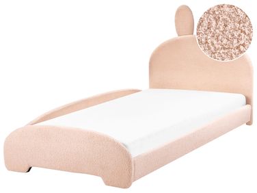 Lit d'enfant Lapin Bouclé PERROS 90 x 200 cm Beige