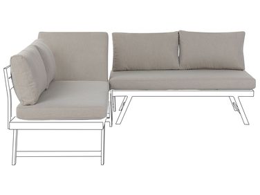 Set tuinkussenhoezen COCCORINO Taupe