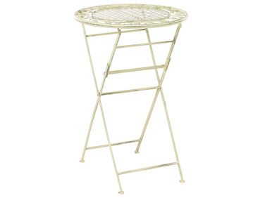 Table de bar de jardin BIVIO 60 cm 60 cm Métal Vert clair