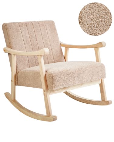 Schommelstoel LEKNES Bouclé Beige