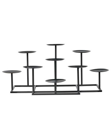Candle Holder LAMEGO Metal 23 cm Black