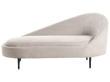 Right-Hand Chaise Longue VALREAS Fabric Taupe