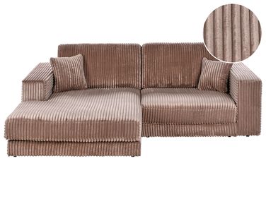 Hoekbank 3-zits LOFOTEN Corduroy Lichtbruin rechtszijdig