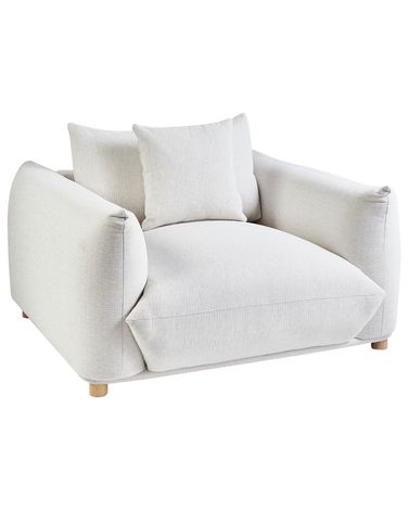 Fauteuil LUVOS Stof Gebroken wit