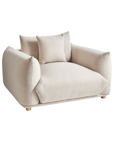 Fauteuil LUVOS Stof Lichtbeige