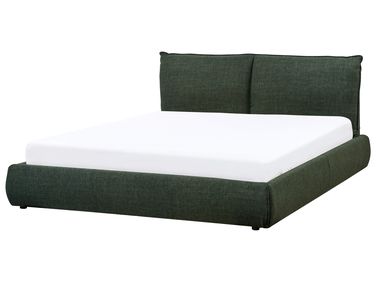Lit à eau Tissu VINAY 160 x 200 cm Vert foncé
