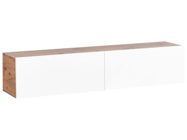 Meuble TV mural GLADSTONE Marron/blanc