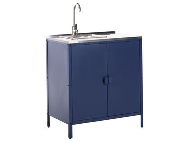 Meuble de cuisine d'extérieur avec évier VILAMA Bleu