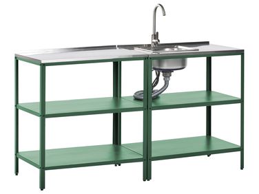 Cuisine d’extérieur 2 pièces avec évier VILAMA Vert