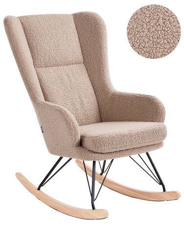 Schommelstoel LUOMA Bouclé Beige