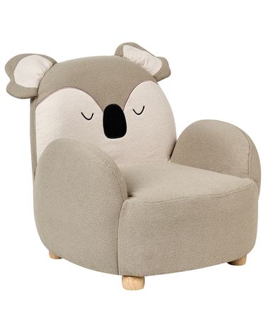 Kids Armchair Koala HERVIK Fabric Taupe