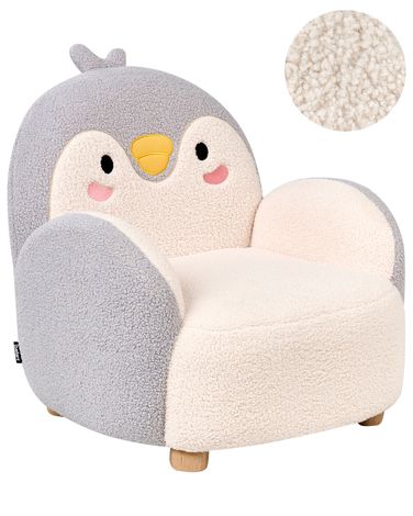 Kinderfauteuil Pinguïn FYN Bouclé Grijs