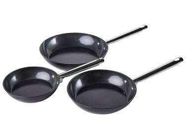 Ensemble de 3 poêles à frire ELITE PRO Noir