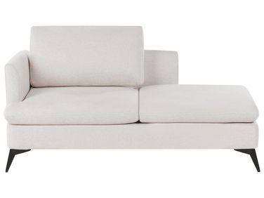 Left-Hand Chaise Longue SIEVOZ Fabric Light Beige