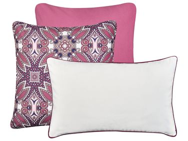 Lot de 3 coussins d'extérieur MIRAGE Motif oriental Multicolore
